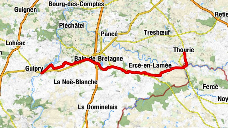 Thourie - La Carrée - La Briais - Le Bouridel