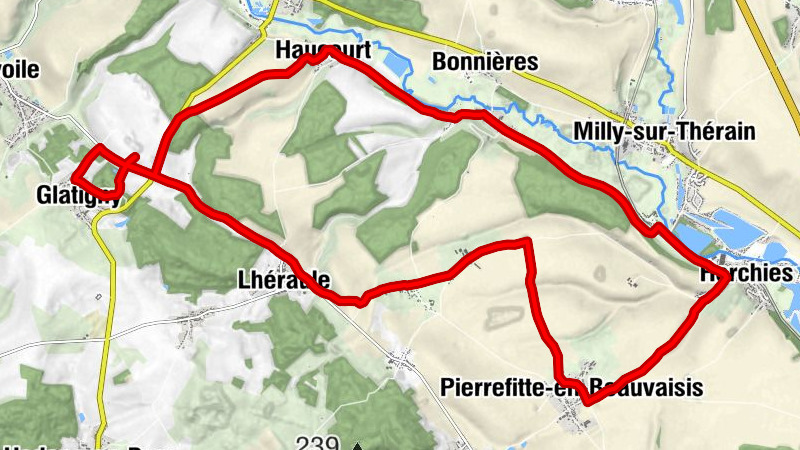 Haucourt - Église Saint-Vaast - Église Saint-Thomas-de-Cantorbéry - Glatigny