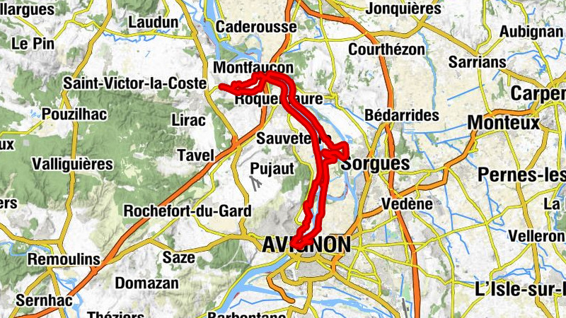 Saint-Geniès-de-Comolas - Roquemaure - Avignon - Montfaucon