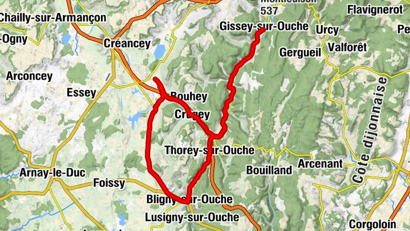 La Rèpe - Crugey - Le Carymejor - Pont d'Ouche
