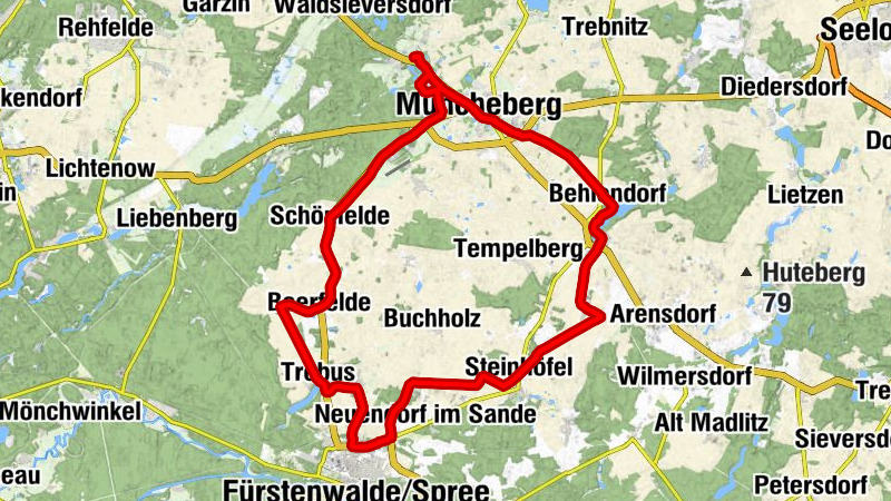 Müncheberg (Mark) - Restaurant Everest - Dorfkirche Trebus - Fürstenwalde/Spree