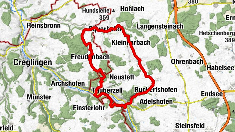 Equarhofen - Kleinharbach - St. Michael - Großharbach