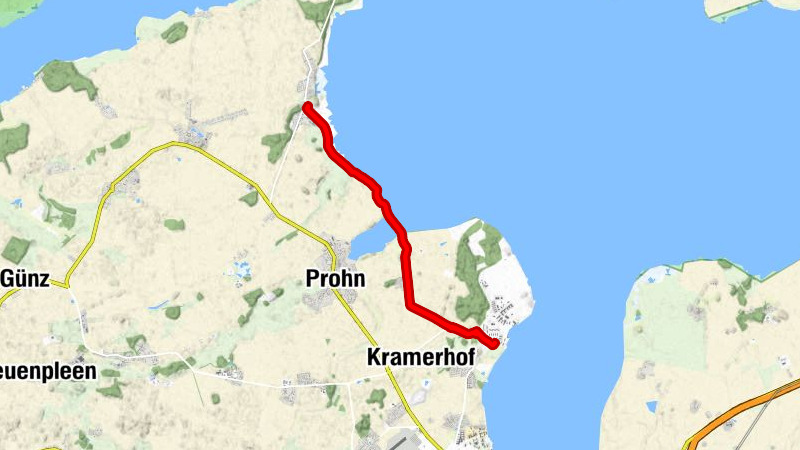 Kramerhof - Groß Damitz - Klein Damitz - Klausdorf