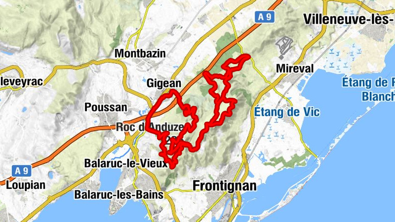 Fabrègues - Pioch de Camille - Roc d'Anduze - Gigean