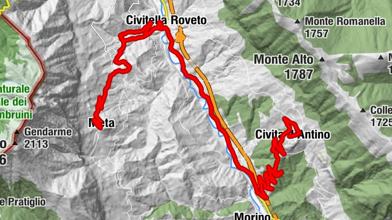 Civitella Roveto - Curiuso - Civita d'Antino Scalo