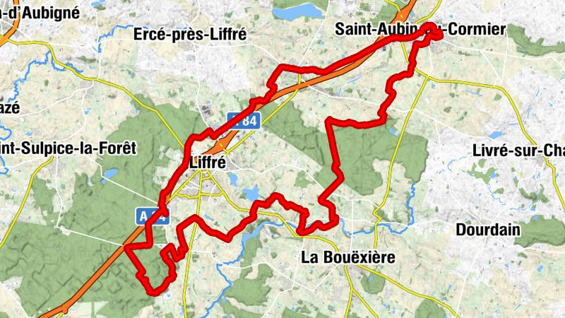 La Grosse Roche - Saint-Aubin-du-Cormier - La Basse Peignerie - Église Notre-Dame de la Visitation