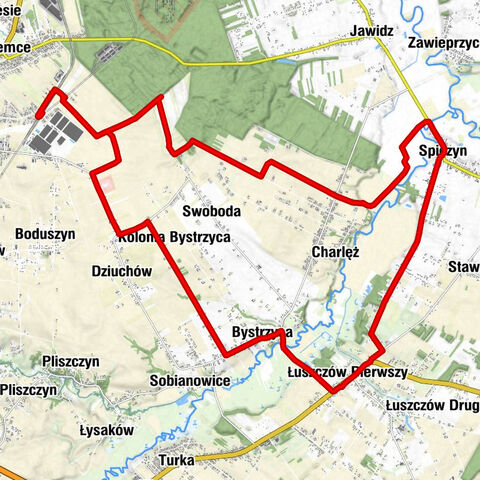 Bystrzyca koło Lublina - Włóki - Kościół pw. Wniebowzięcia Najświętszej Maryi Panny w Bystrzycy - Kościół pw. Świętej Barbary w Łuszczowie