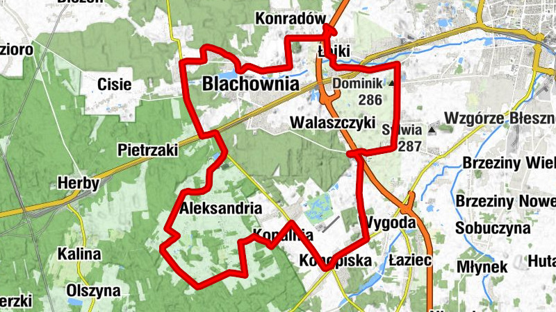 Konopiska - Kaplica cmentarna - Konopiska-Rejon - Blachownia