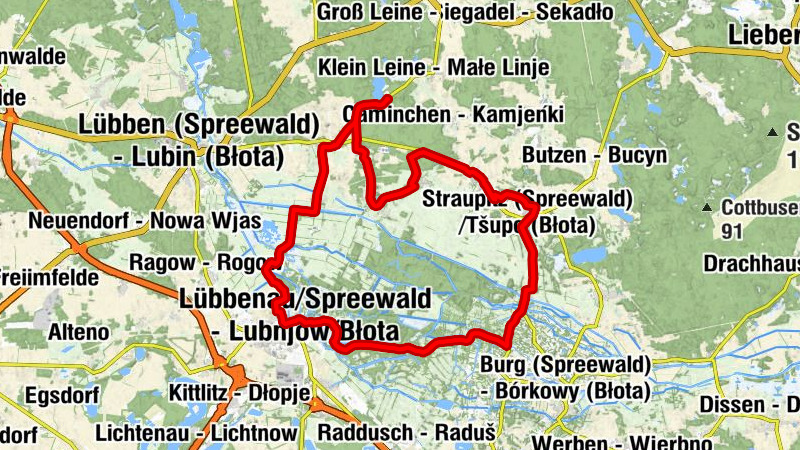 Briesensee - Brjazyna nad jazorom - Kirche Neu Zauche - Ev. Schinkelkirche Straupitz - Sankt-Nikolai-Kirche