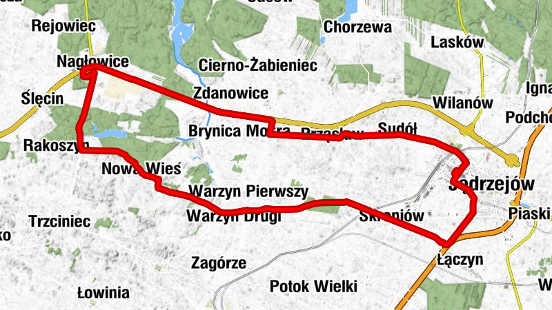 Jędrzejów Wąskotorowy - Jędrzejów - Podklasztorze - Kościół pw. Matki Bożej Różańcowej w Nagłowicach