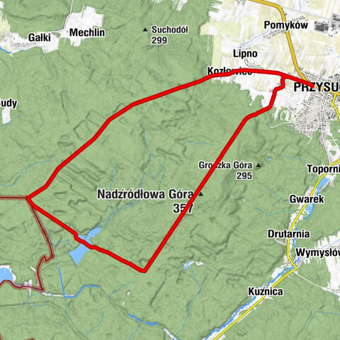 Przysucha - Jakubów - Zajezierze - Nadźródłowa Góra