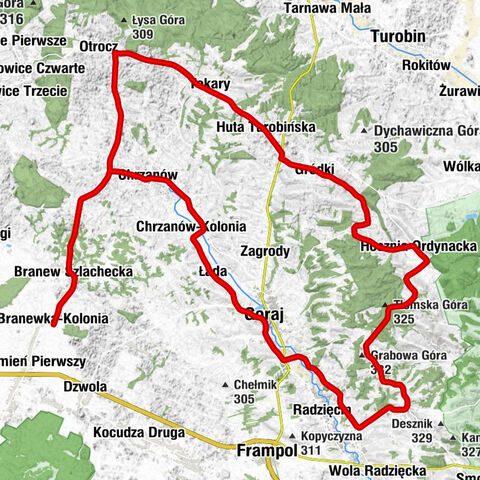 Branewka-Kolonia - Kościół pw. Narodzenia Najświętszej Maryi Panny - Kościół św. Izydora - Świniarki
