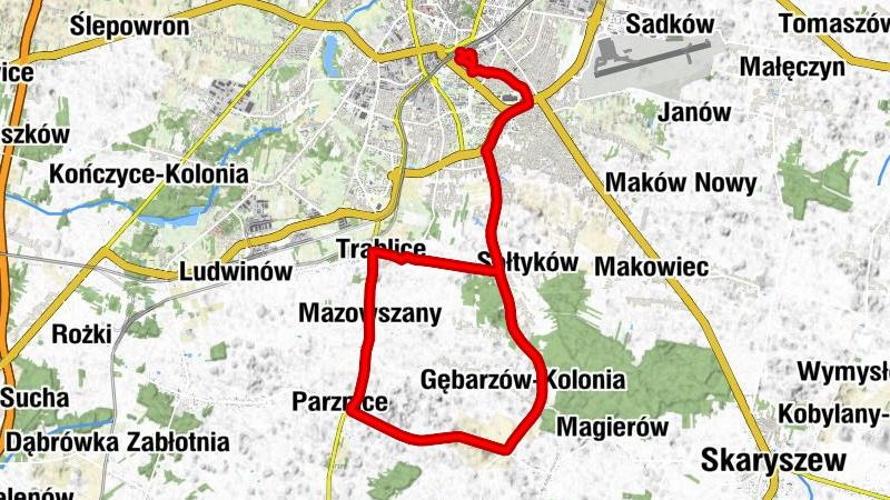 Radom Główny - Radom - Gębarzów-Kolonia - Kaplica wotywna