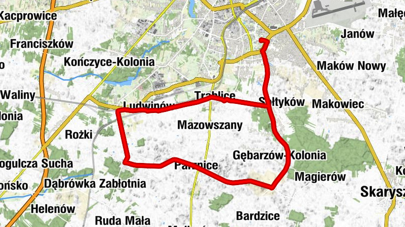 Prędocinek - Radom - górka saneczkowa - Kaplica wotywna