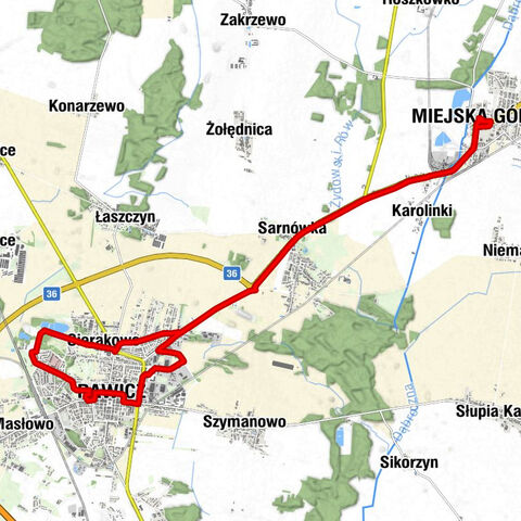 Miejska Górka - Pierogarnia Kluseczka - Zajazd Pod Różą - Bar Pod Topolami