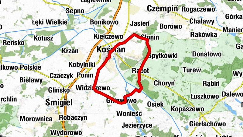 Kościan - Kościół pw. Świętego Stanisława Kostki i Świętego Jerzego - Kościół pw. Świętego Ducha - Kościół pw. Pana Jezusa