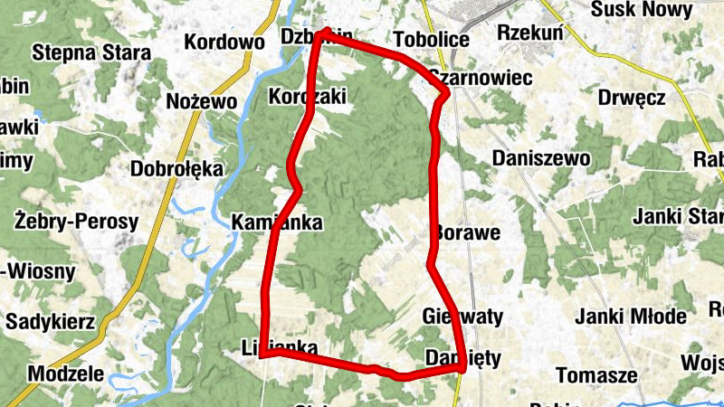 Dzbenin - Korczaki - Kamianka - Lipianka