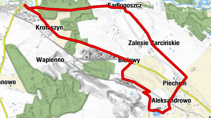 Barcin - Krotoszyn - Bielawy - Rydzek