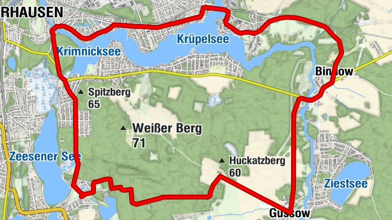 Gussow - Bindower Dorfkrug - Königs Wusterhausen - Senzig