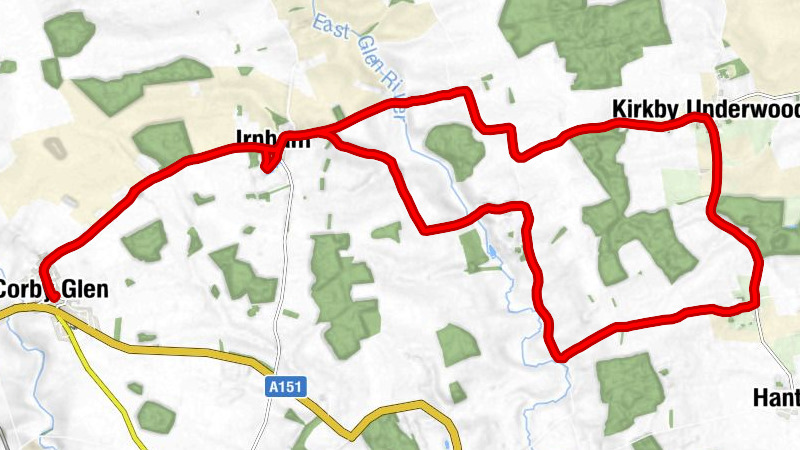Corby Glen - St Andrew - Irnham - Hawthorpe