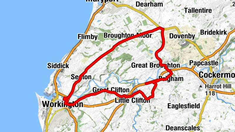 Broughton Cross - Brigham - Caldron Hill - Workington