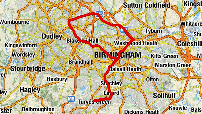Northfield - Solihull - Birmingham - Smethwick