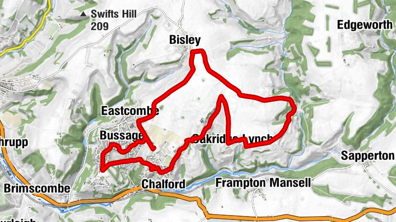 Eastcombe - Nashend - Bisley - Chalford