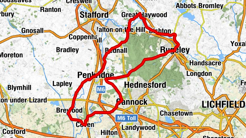 Rugeley Trent Valley - St Augustine of Canterbury - St John the Baptist Catholic Church - Parish Church of St Stephen, Great Haywood