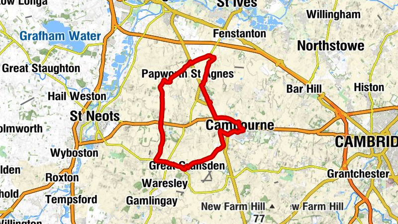 Caxton Gibbet - Chutney Joe's - St Andrew (Caxton Parish Church) - Papworth Everard