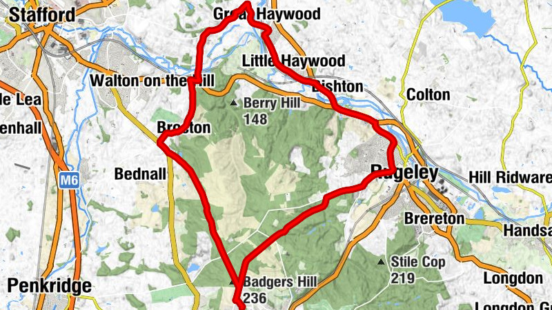 Pye Green - Badgers Hill - Viceroy - Parish Church of St Stephen, Great Haywood