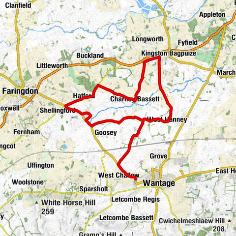 East Challow - Denchworth - West Hanney - Southmoor