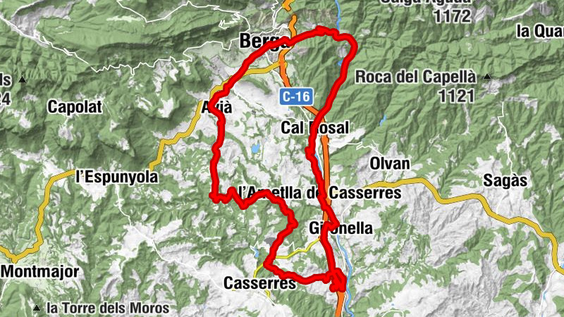 Càmping Gironella - Roques de Sant Marc - Sant Bartomeu - Berga