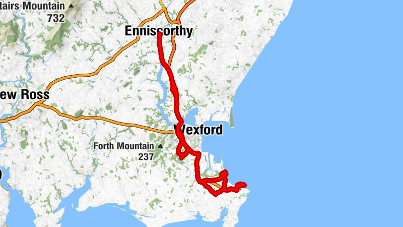 Rosslare Europort - The Kilrane Inn - St. Ruane's Church - Rathaspeck Church