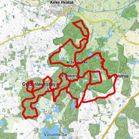 Hjulebæk Huse - Gyldenløveshøj - Høbjerg - Atterup Huse