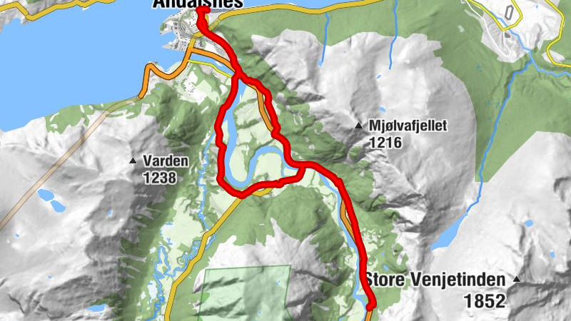 Åndalsnes - Høljenes - Mjelva