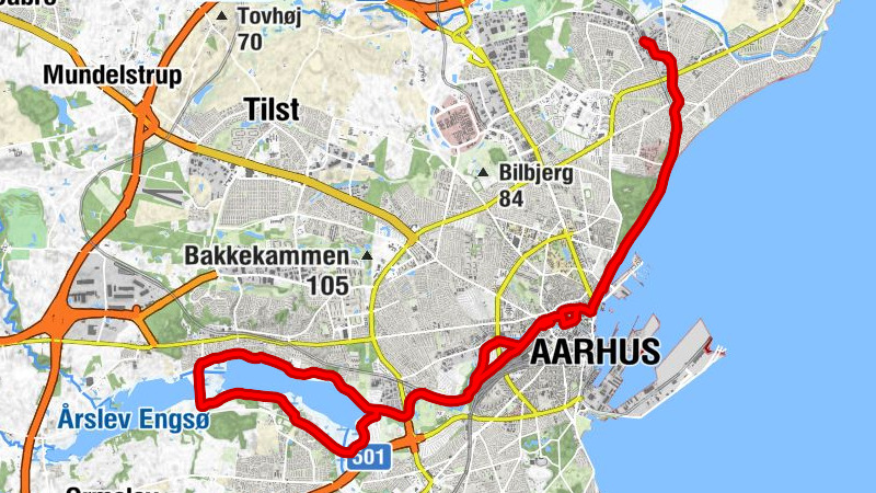 Torsøvej - Aarhus - Stavtrup Stationsby - Rugholm