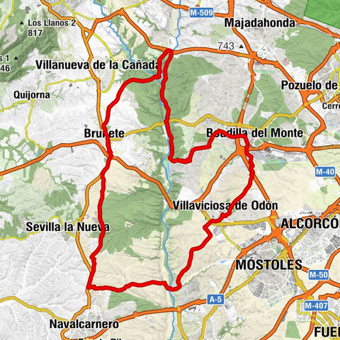 Nuevo Mundo - Villaviciosa de Odón - Ermita de San Sebastián - Boadilla del Monte