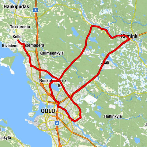 Kello - Holstinmäki - Oulu - Kiiminki
