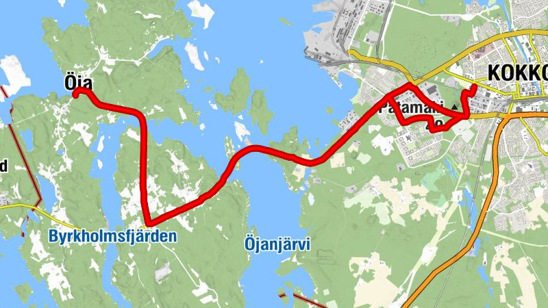 Öja - Tallbacka - Haukioja - Kokkola