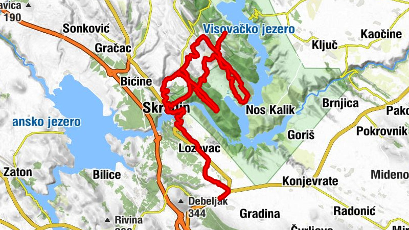 Slapovi Krke - Žurića brdo - Sveta Kata - Brdo sv. Kate