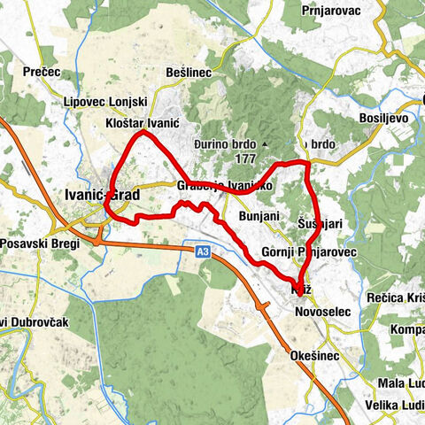 Ivanić Grad - Ivanić-Grad - Kloštar Ivanić - Mirni dol