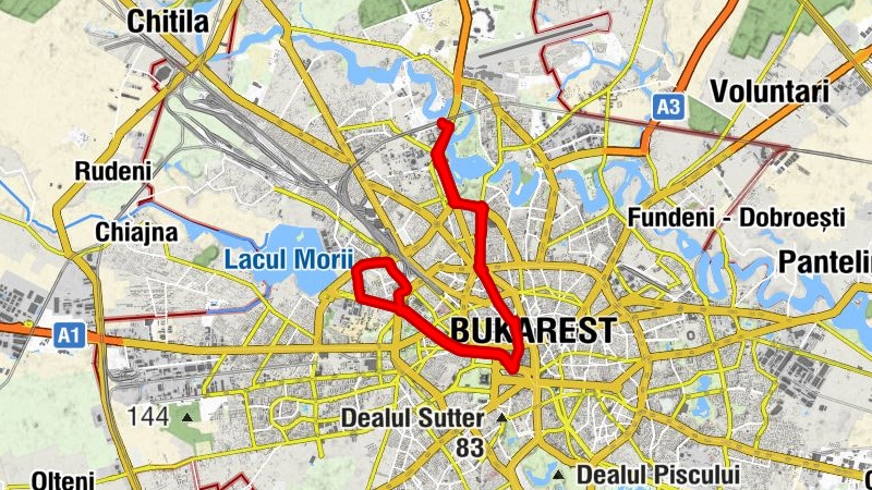 București Băneasa - Biserica Ortodoxă Sfântul Vasile cel Mare - Victoria - Biserica Ortodoxă "Sfântul Nicolae Tabacu" - Biserica Albă