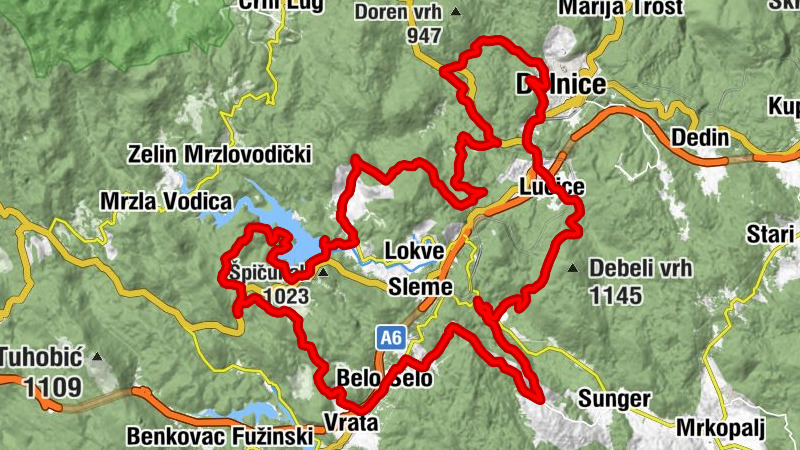 Homer - Delnice - Bistro Lučice - Puškarićev laz