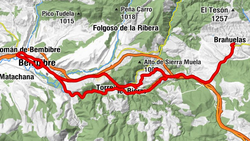 Brañuelas - Andén 25 - Ermita de San Román - Bembibre