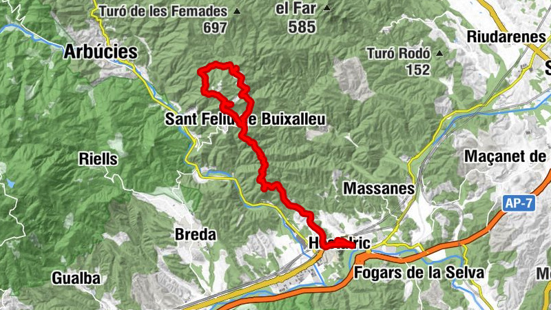 Hostalric - Puig d'Ull - Turó de Santa Bàrbara - Esplèndid
