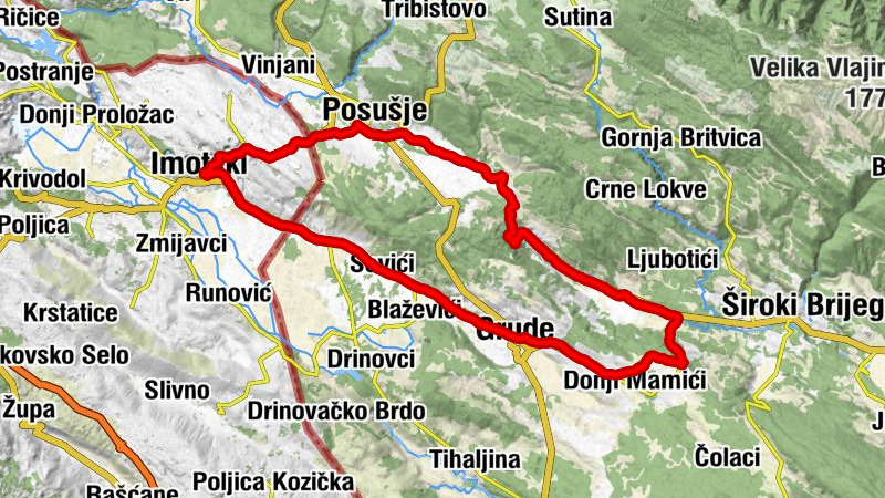 Imotski - Posušje - Vranić - Grude