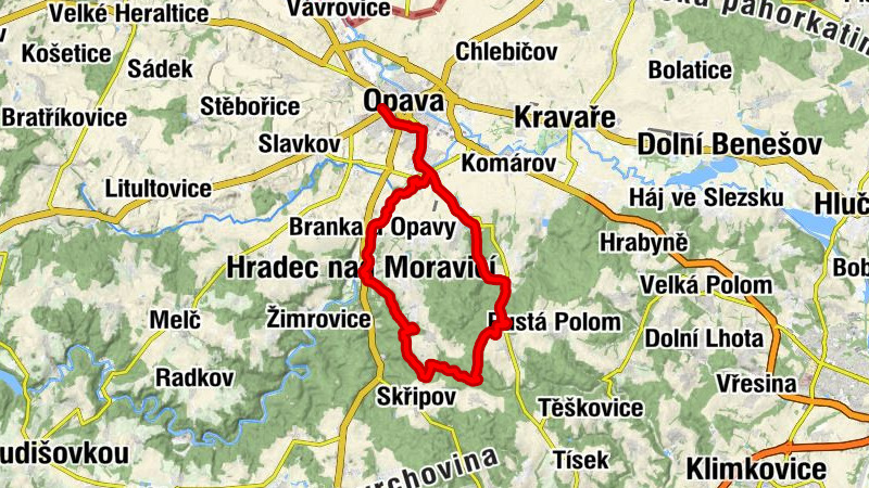 Opava západ - AREASPORT - Kaple pod hřbitovem - Hůrka