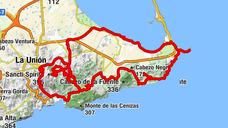 Cabo de Palos - Cala Flores - Cabezo de Don Juan - La Unión