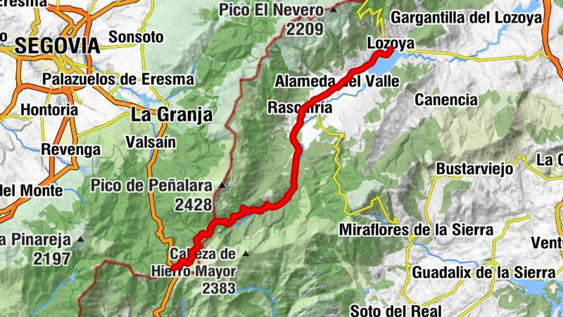 Lozoya - Alameda del Valle - Rascafría - Urbanización Valle de El Paular