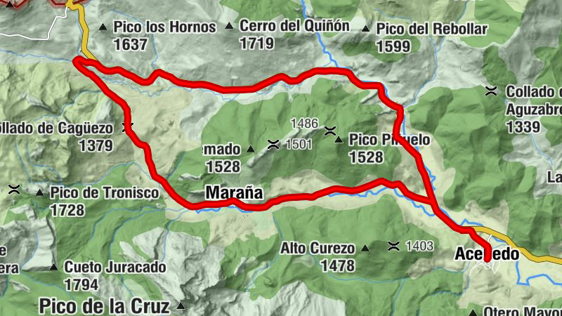 Nuestra Señora de la Puente - Collado de Cagüezo - Albergue La Parada - Acebedo